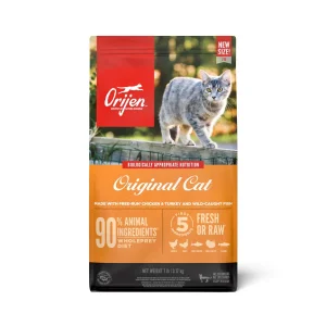 Orijen Original Grain Free Fresh or Raw Dry Cat Food Chicken, Turkey & Fish 7 lb