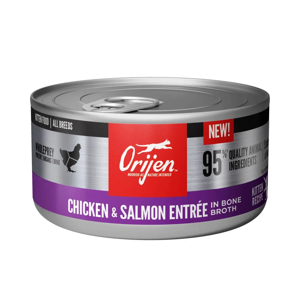 Orijen Pâté w/Shreds Canned Kitten Food Chicken & Salmon 24ea/3 oz