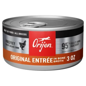 ORIJEN Premium Pate Wet Cat Food in Bone Broth Original Entrée 3oz Cans