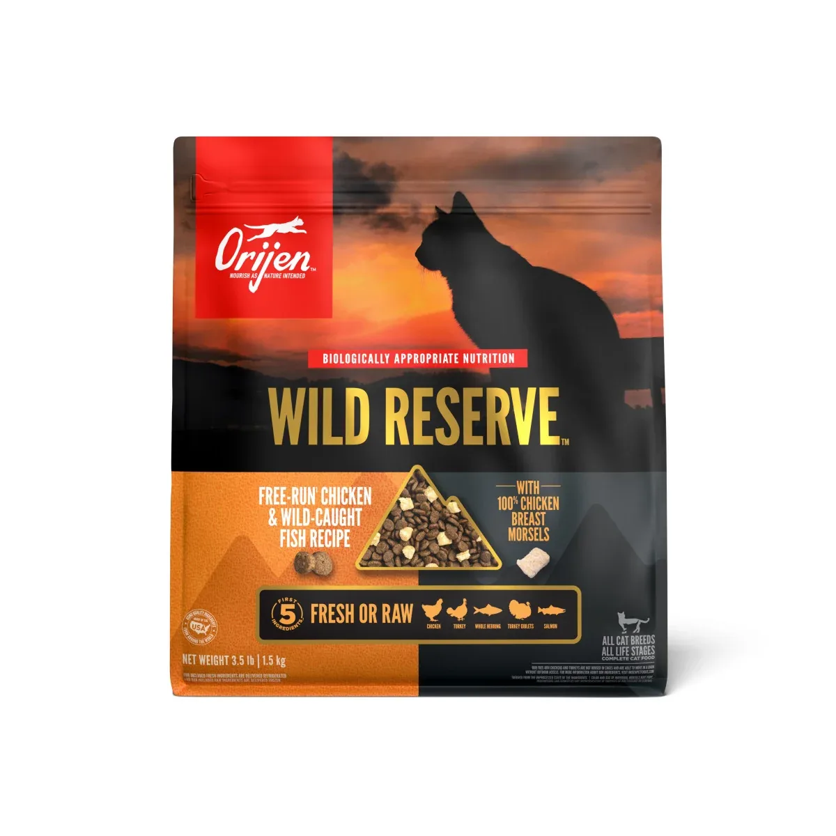 Orijen Wild Reserve Dry Cat Food Free-Run Chicken & Wild-Caught Fish 3.5 lb