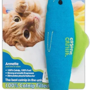 OurPets 100% Catnip Filled Fish 'Annette' Cat Toy Blue