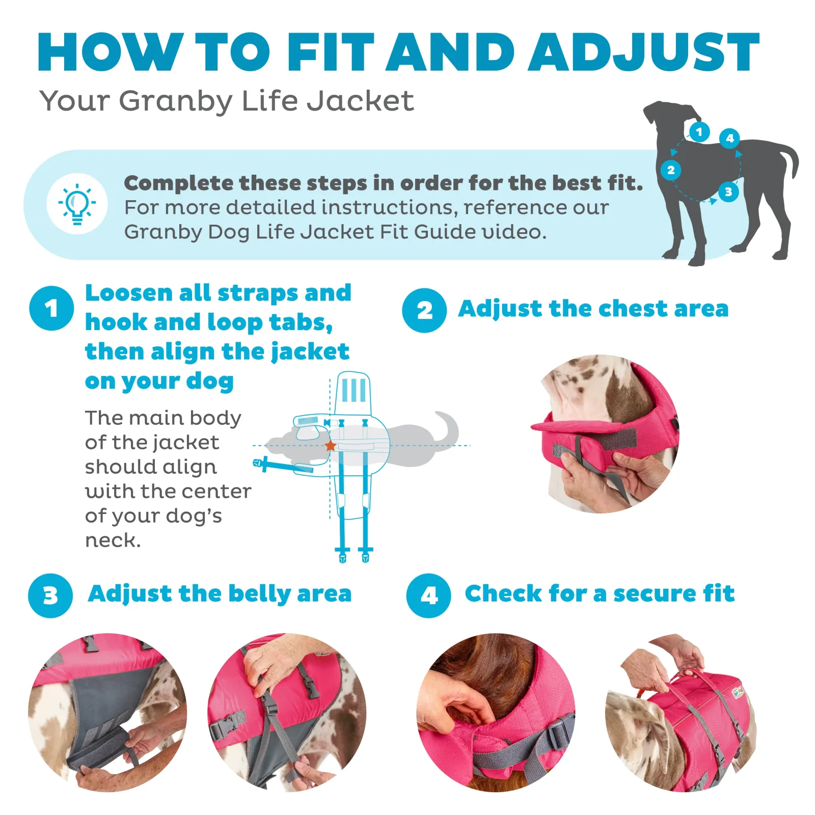 Outward Hound Granby Splash Life Jacket Pink - Image 2