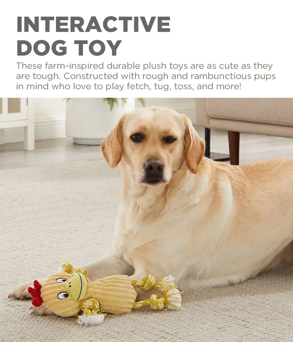 Outward Hound Ranch Roperz Chicken Dog Toy Yellow Small - Image 2