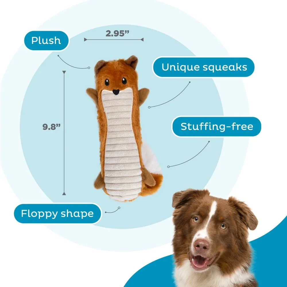 Outward Hound Stuffing Free Fox Dog Toy Orange Med - Image 2