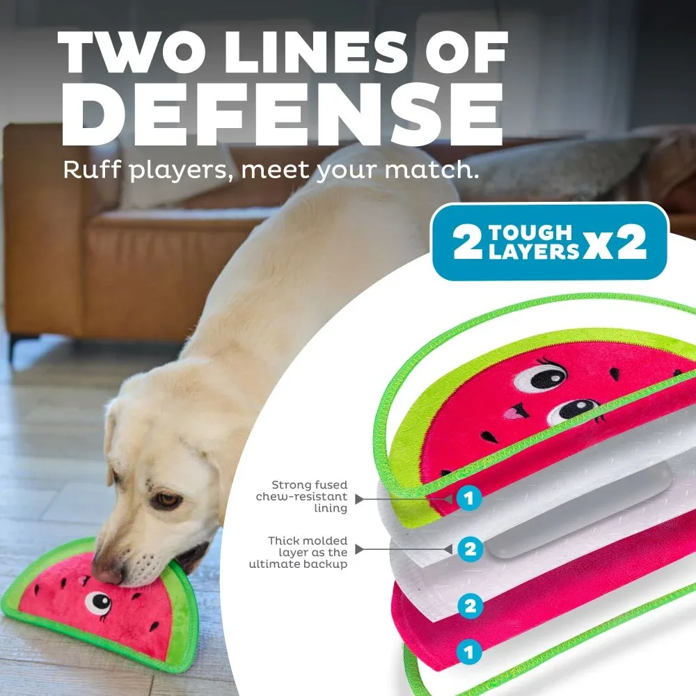 Outward Hound Tough Skinz Watermelon Dog Toy Red Med - Image 2