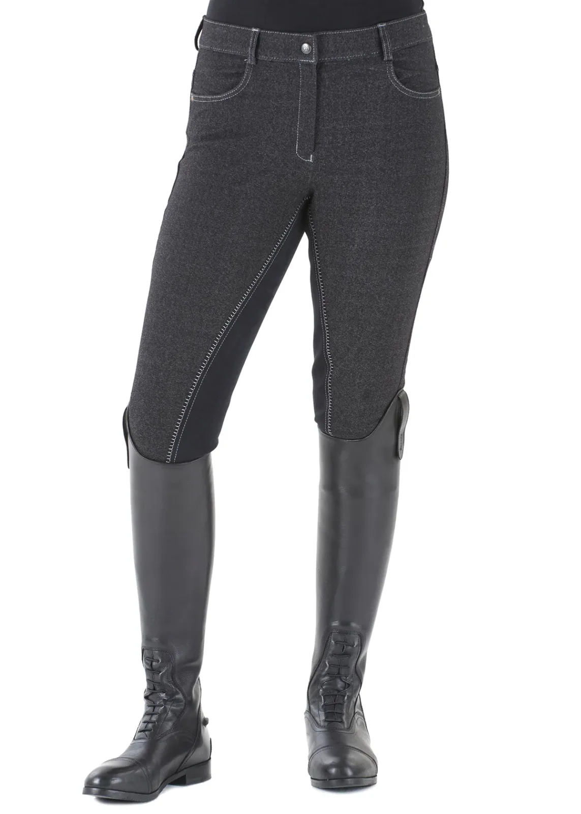 Ovation® Ladies' Euro Mélange Classic Full-Seat Breech - Image 2