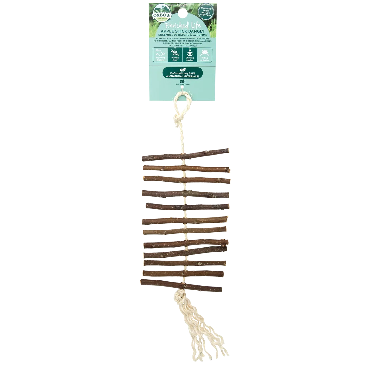 Oxbow Animal Health Enriched Life Apple Stick Dangly Small Animal Toy One Size