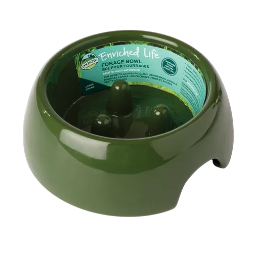 Oxbow Animal Health Enriched Life Forage Small Animal Bowl Green LG - Image 2
