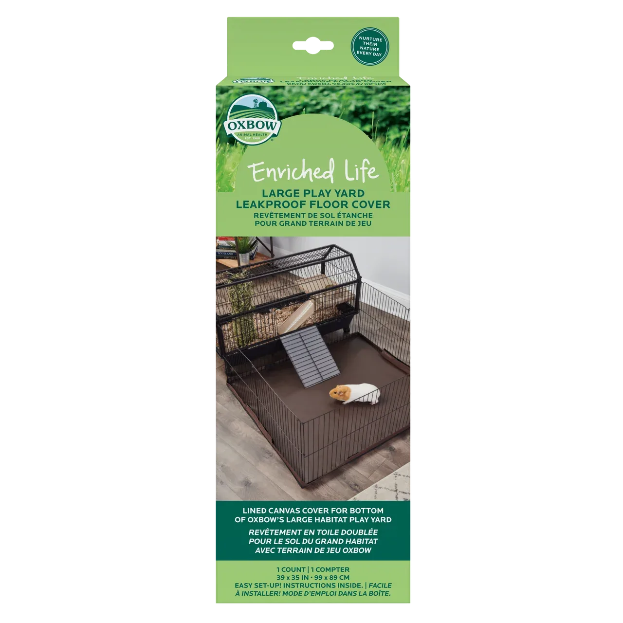 Oxbow Animal Health Enriched Life Leakproof Play Yard Floor Cover LG