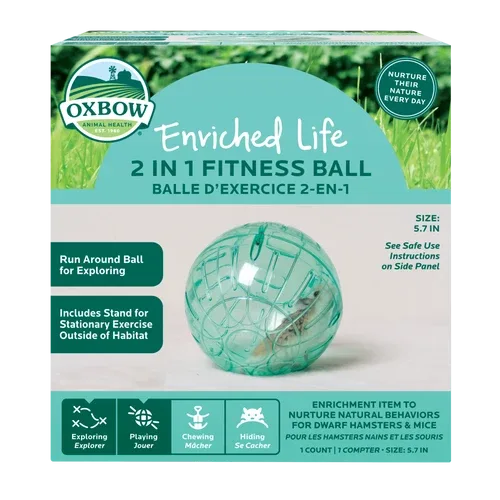 Oxbow Animal Health Enriched Life Small Animal 2-in-1 Fitness Ball One Size - Image 2