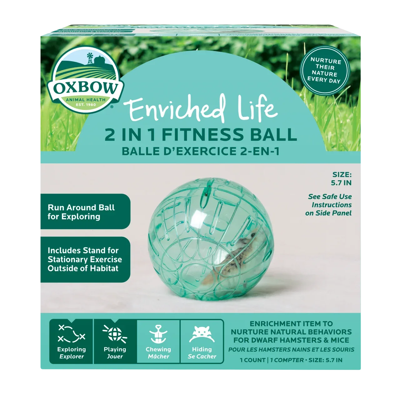 Oxbow Animal Health Enriched Life Small Animal 2-in-1 Fitness Ball One Size