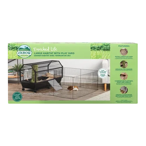 Oxbow Animal Health Enriched Life Small Animal Habitat w/Play Yard LG - Image 2