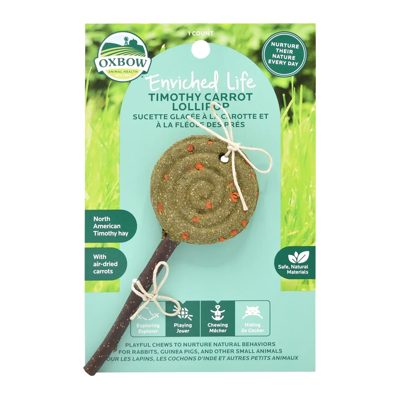 Oxbow Animal Health Enriched Life Timothy Lollipop Carrot Small Animal Chew One Size