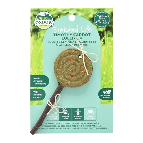 Oxbow Animal Health Enriched Life Timothy Lollipop Carrot Small Animal Chew One Size - Image 2