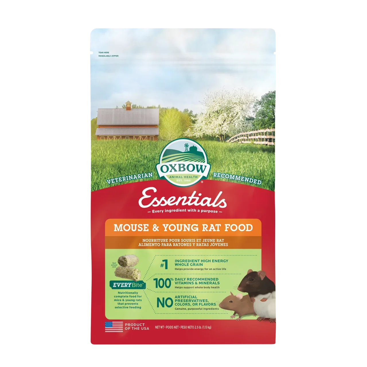 Oxbow Animal Health Essentials Mouse & Young Rat Food 2.5lb