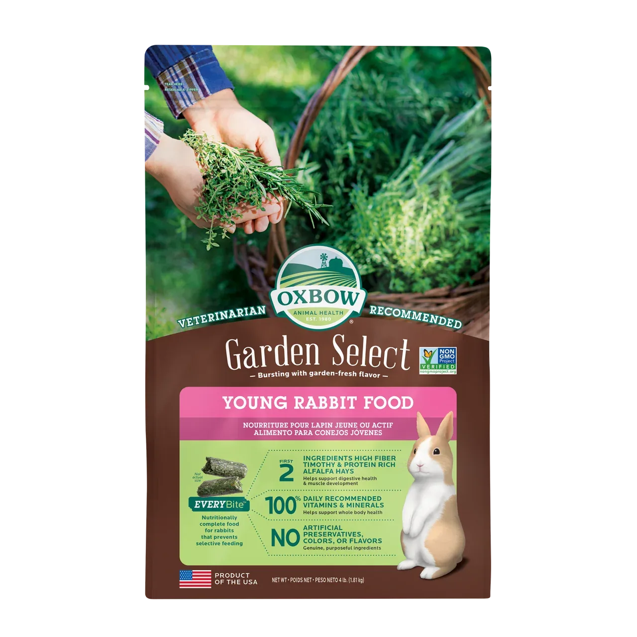 Oxbow Animal Health Garden Select Young Rabbit Food 4lb