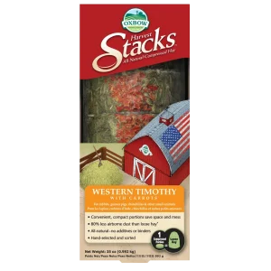 Oxbow Animal Health Harvest Stacks Western Timothy Hay & Carrot Small Animal Treat 35oz
