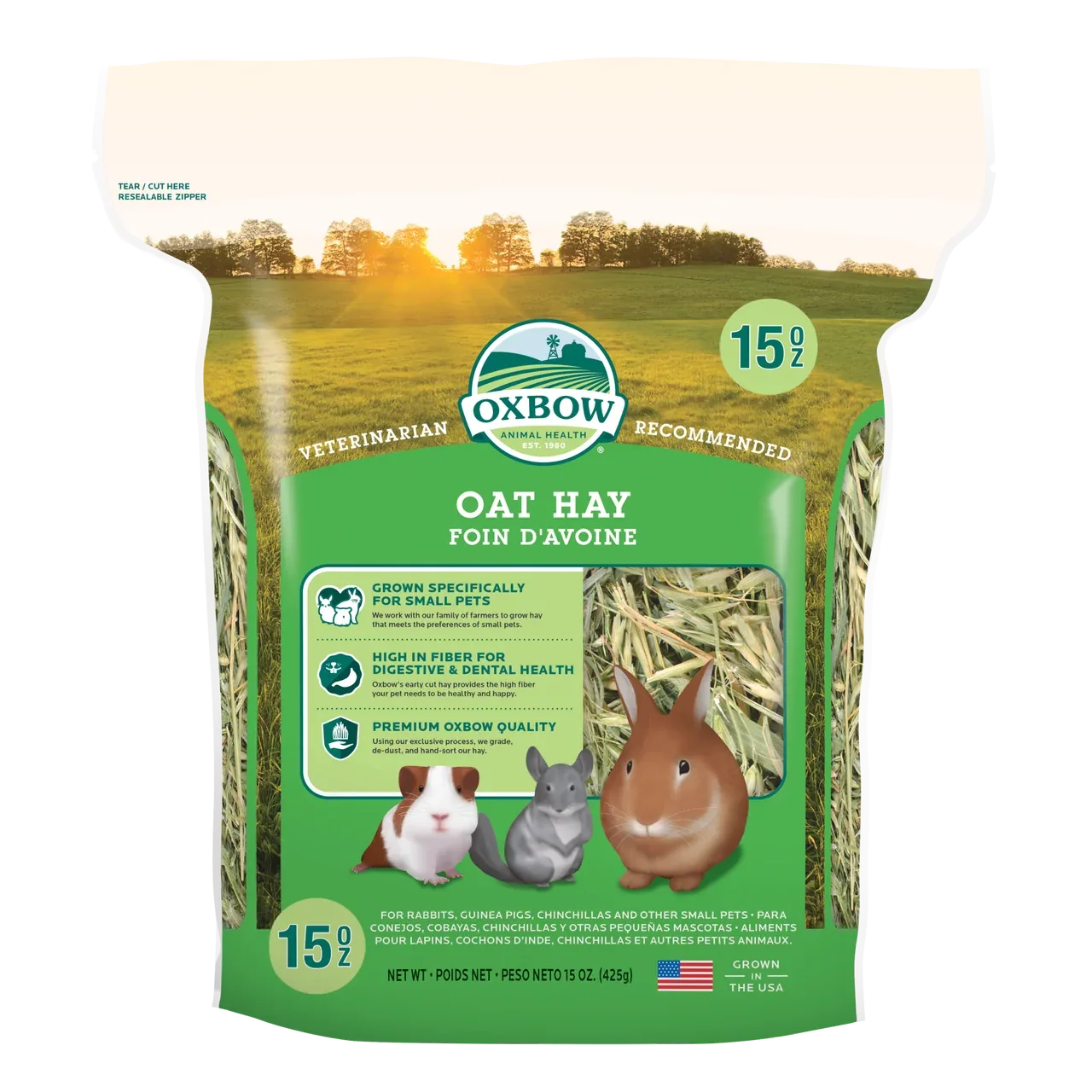 Oxbow Animal Health Oat Hay Small Animal Treat 15oz