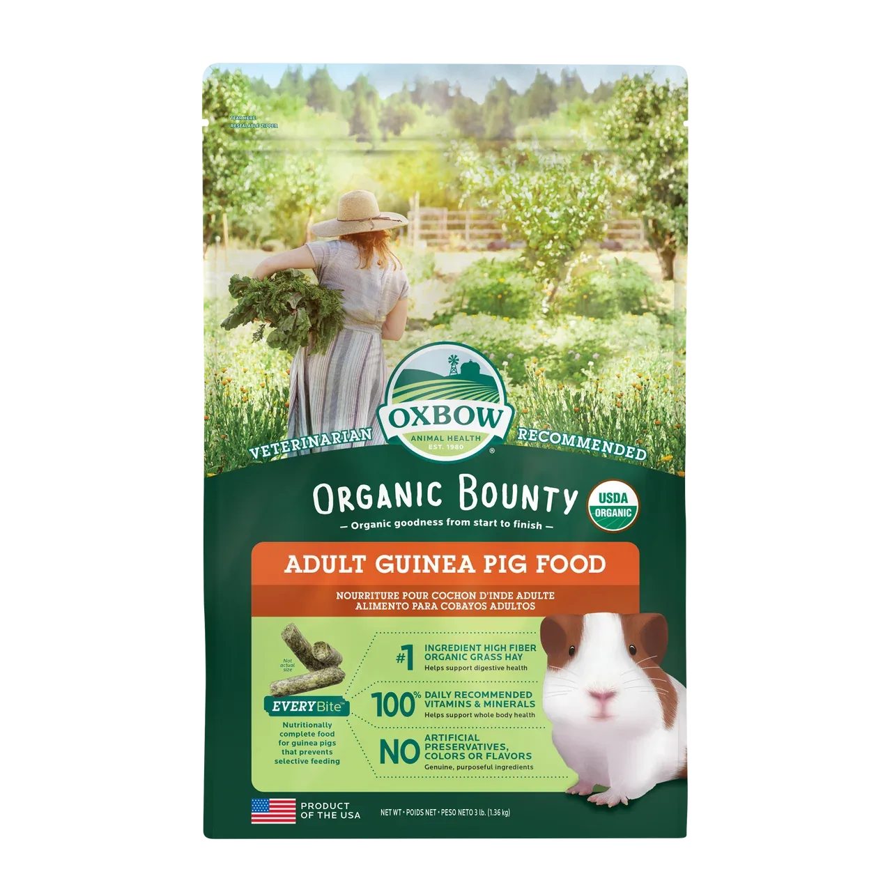 Oxbow Animal Health Organic Bounty Adult Guinea Pig Food 3lb