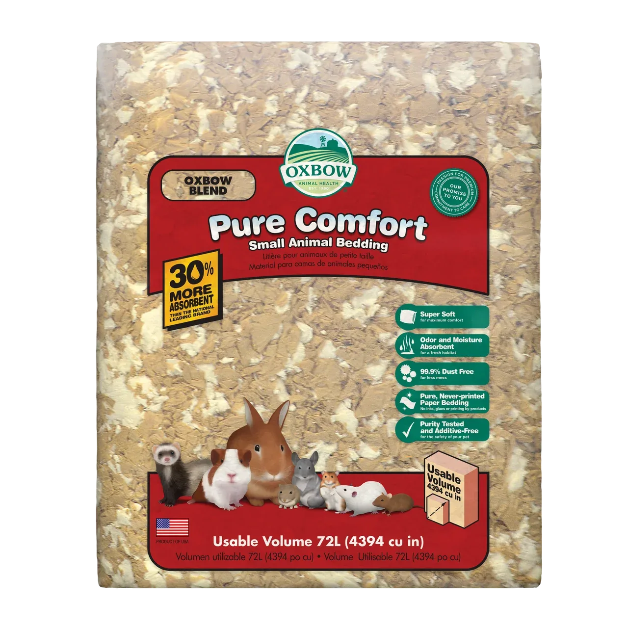 Oxbow Animal Health Pure Comfort Small Animal Bedding Blend 72L