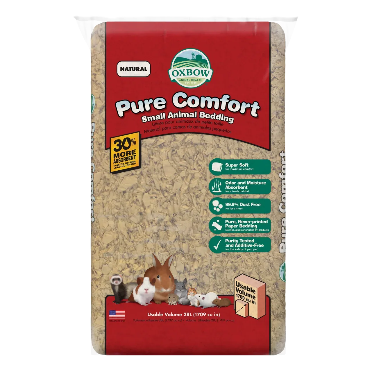 Oxbow Animal Health Pure Comfort Small Animal Bedding Natural 28L