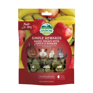 Oxbow Animal Health Simple Rewards Baked Small Animal Treats w/Apple & Banana 3oz