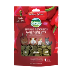 Oxbow Animal Health Simple Rewards Baked Small Animal Treats w/Bell Pepper 3oz