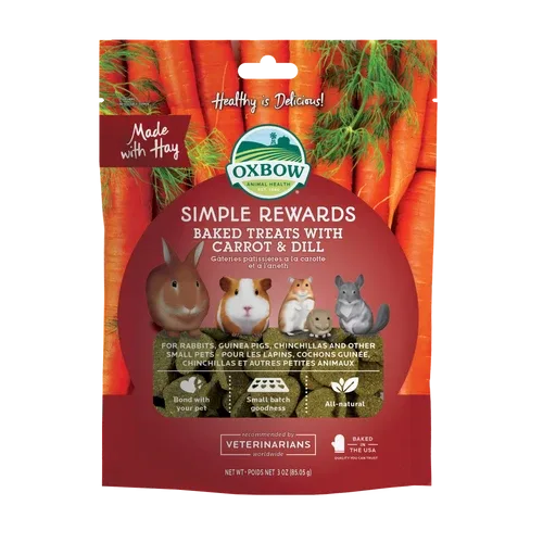 Oxbow Animal Health Simple Rewards Baked Small Animal Treats w/Carrot & Dill 3oz - Image 2