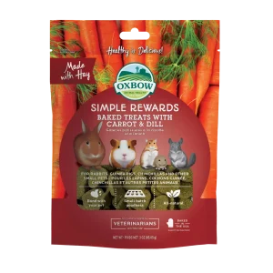 Oxbow Animal Health Simple Rewards Baked Small Animal Treats w/Carrot & Dill 3oz