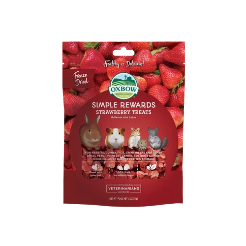 Oxbow Animal Health Simple Rewards Freeze Dried Strawberry Small Animal Treats .5oz - Image 2