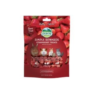 Oxbow Animal Health Simple Rewards Freeze Dried Strawberry Small Animal Treats .5oz