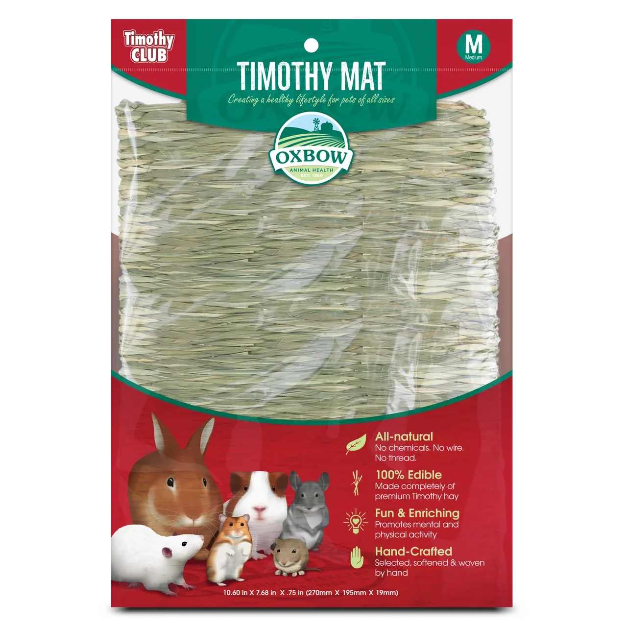 Oxbow Animal Health Timothy CLUB Timothy Hay Small Animal Mat MD