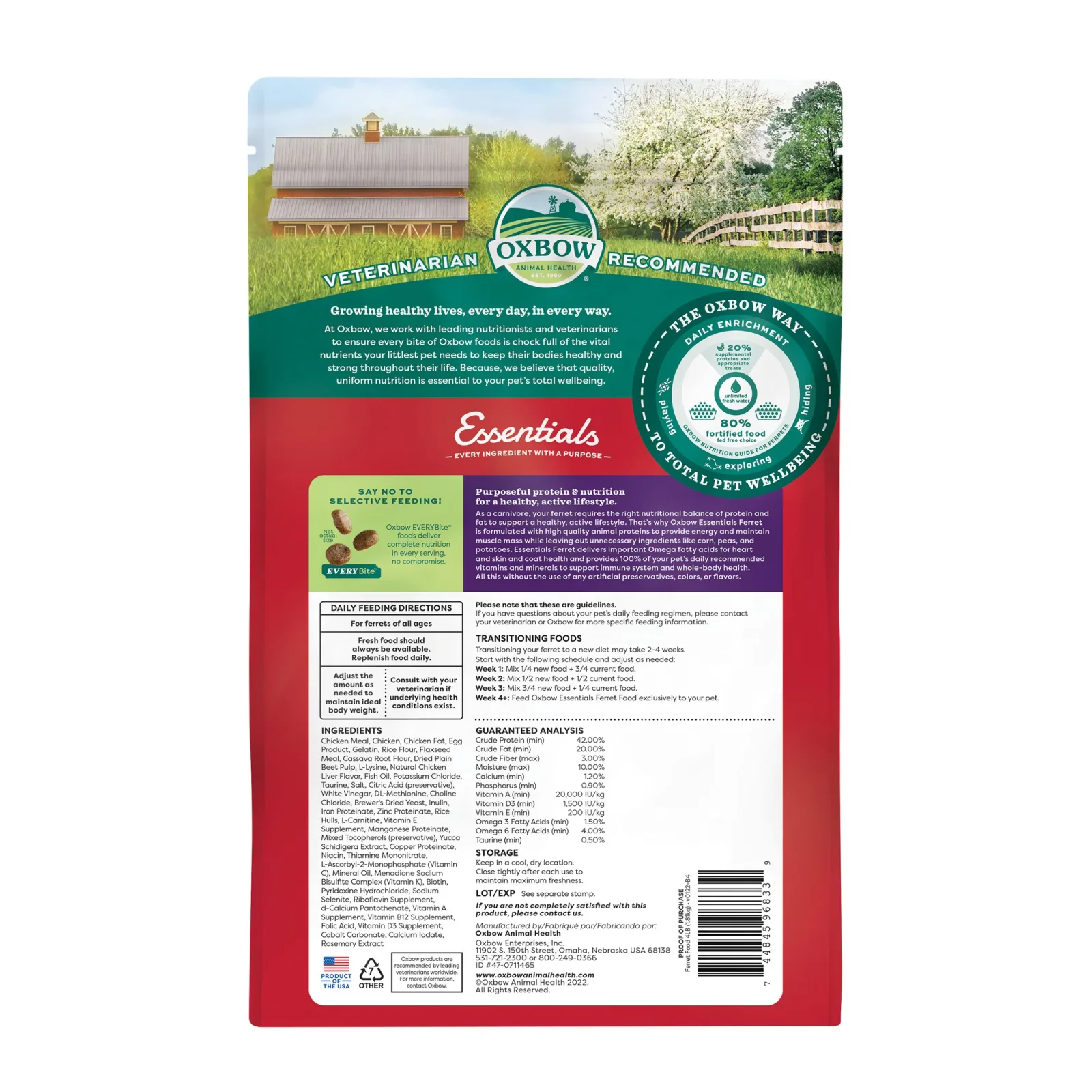 Oxbow Ferret Pet Food 4lb - Image 2