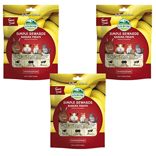Oxbow SIMPLE REWARDS Treats – Rabbits Guinea Pigs Chinchillas BANANA 1 oz 3 PACK3 - Image 2