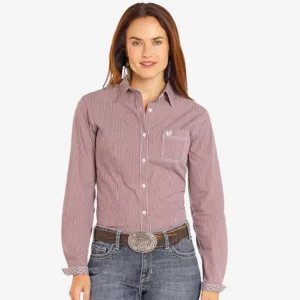 Panhandle Burgandy Stripe Top