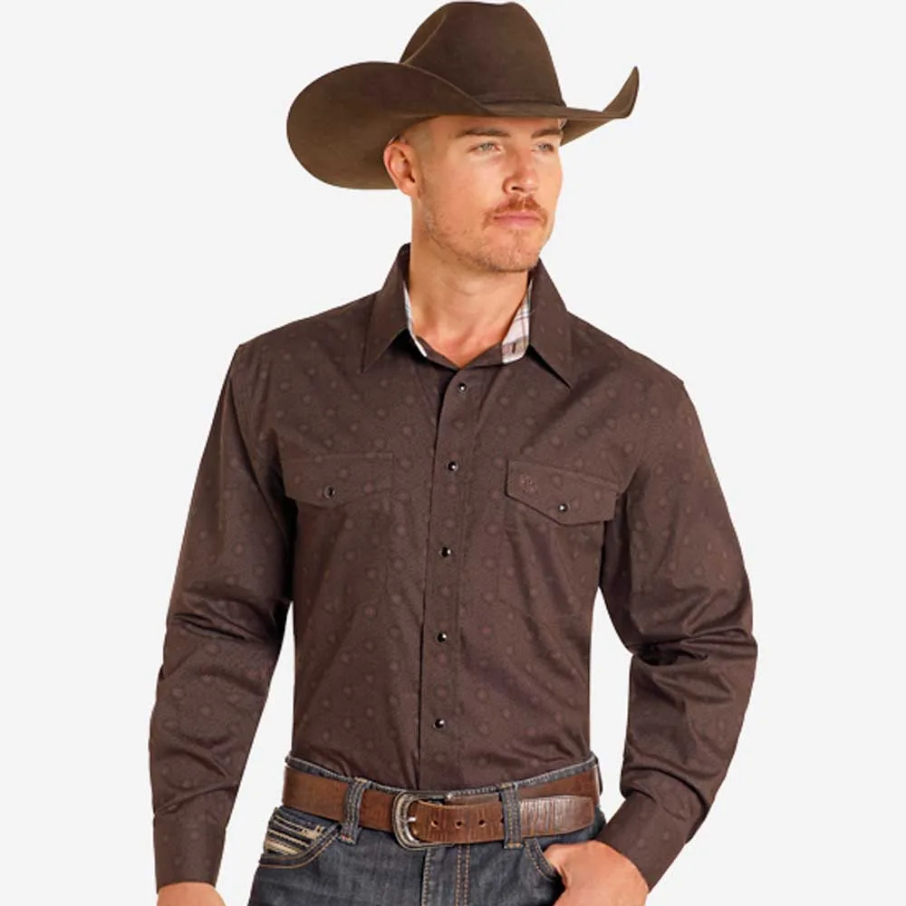 Panhandle Select Dark Brown Medallion Shirt