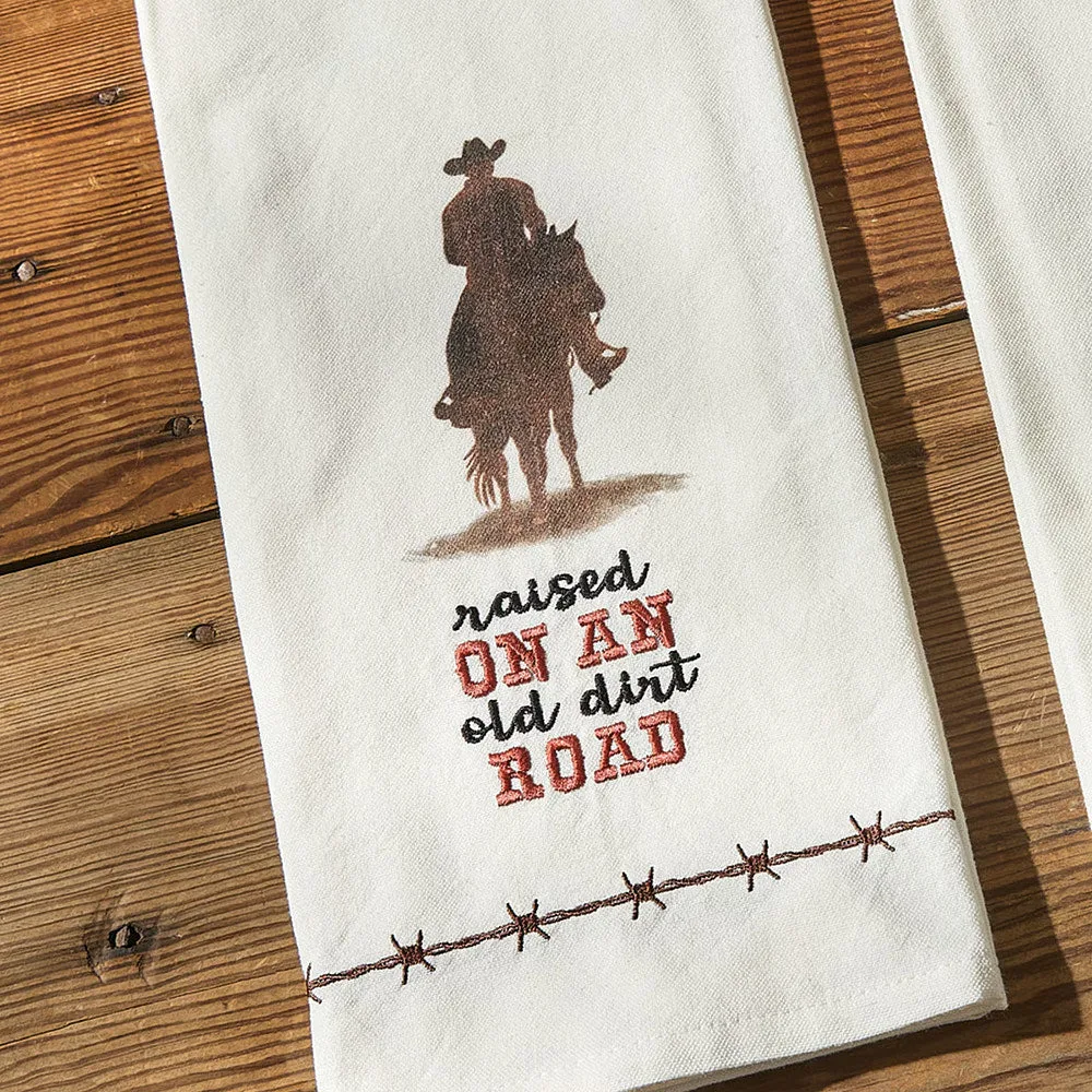 Park Designs Raised on an Old Dirt Road Embroidered Kitchen Towel - Image 2