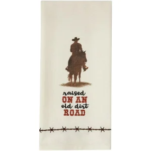 Park Designs Raised on an Old Dirt Road Embroidered Kitchen Towel