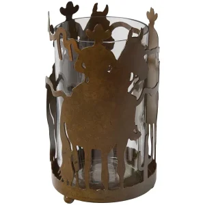 Park Designs Rustic Cowboy Pillar Candle Holder