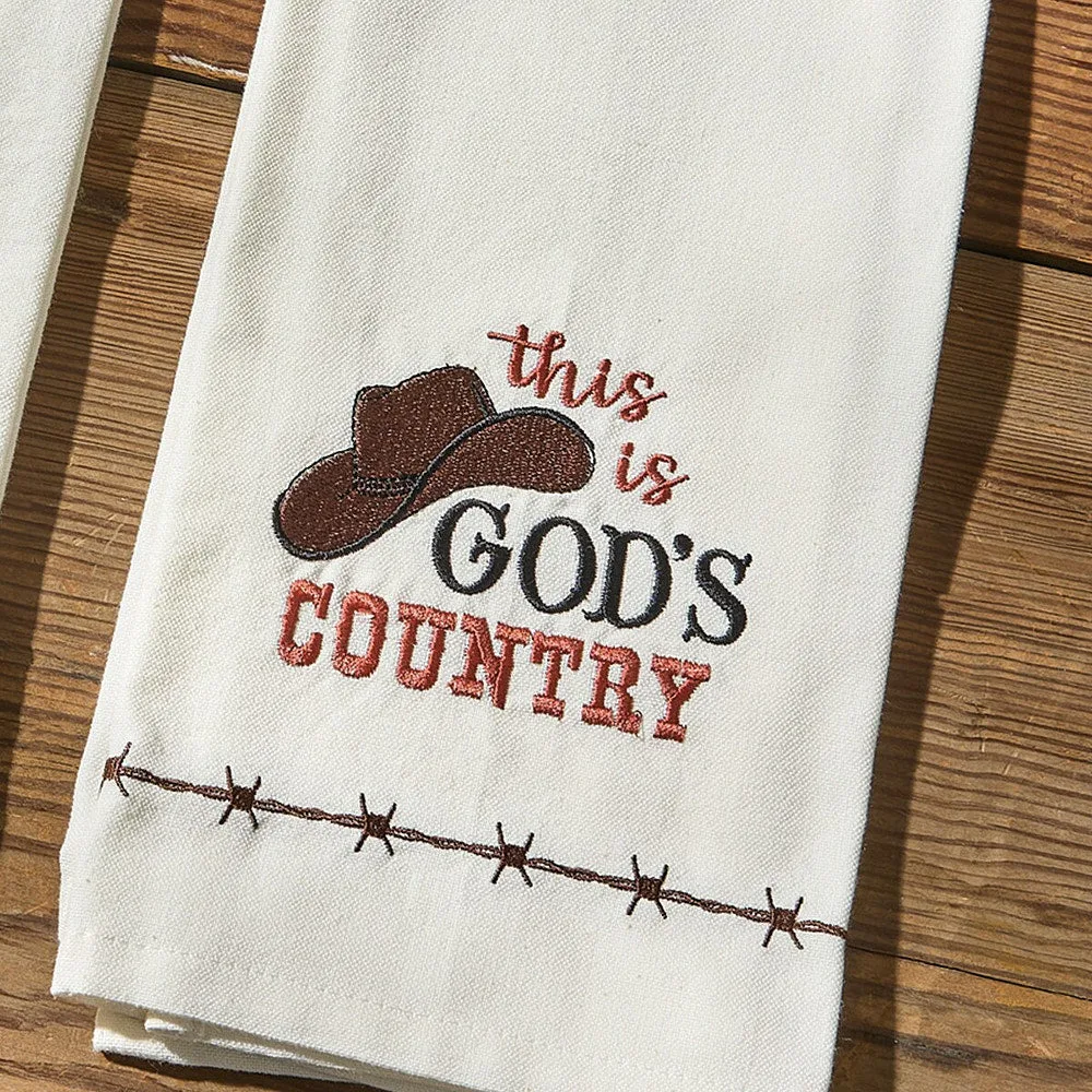Park Designs This is God's Country Embroidered Kitchen Towel - Image 2