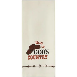 Park Designs This is God's Country Embroidered Kitchen Towel