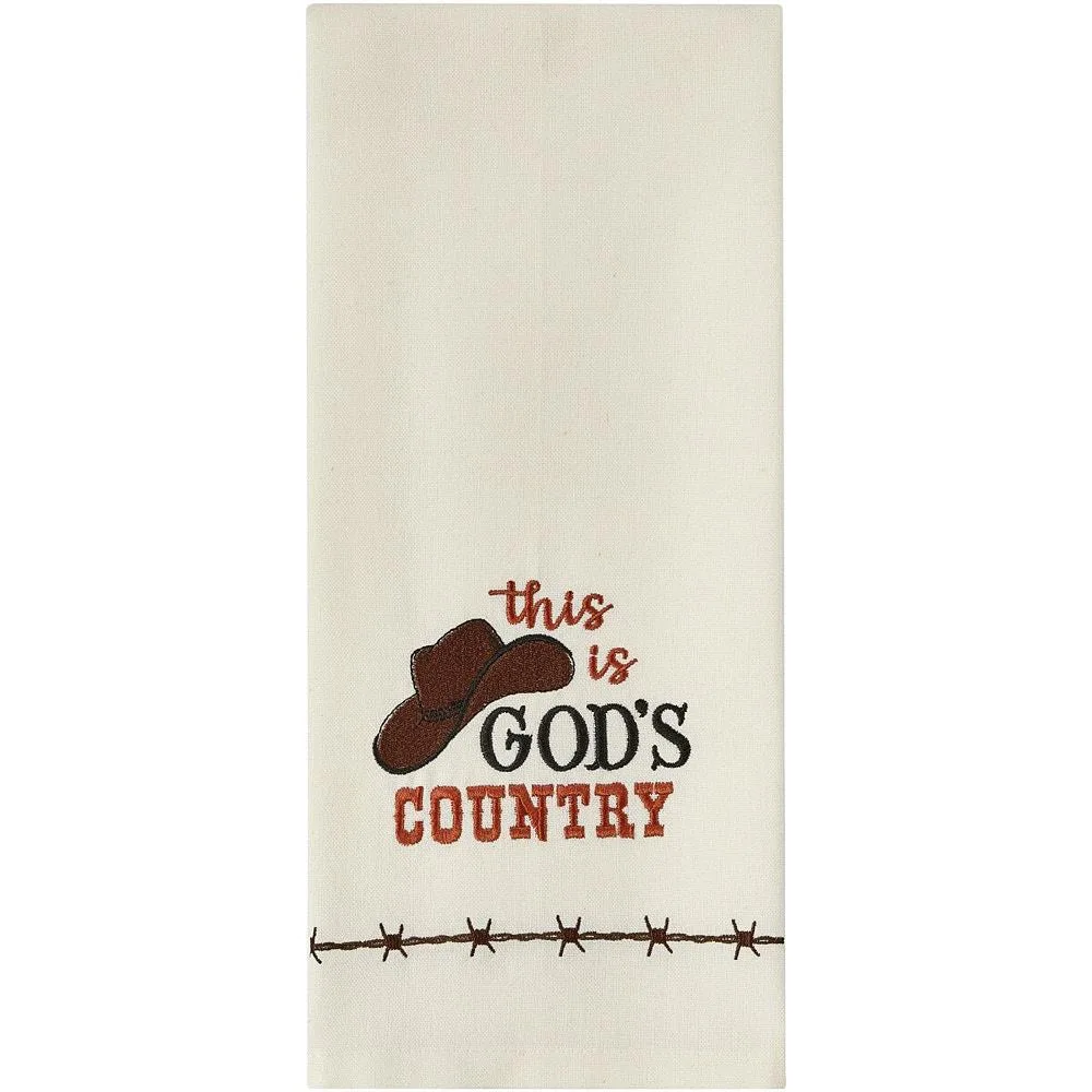 Park Designs This is God's Country Embroidered Kitchen Towel