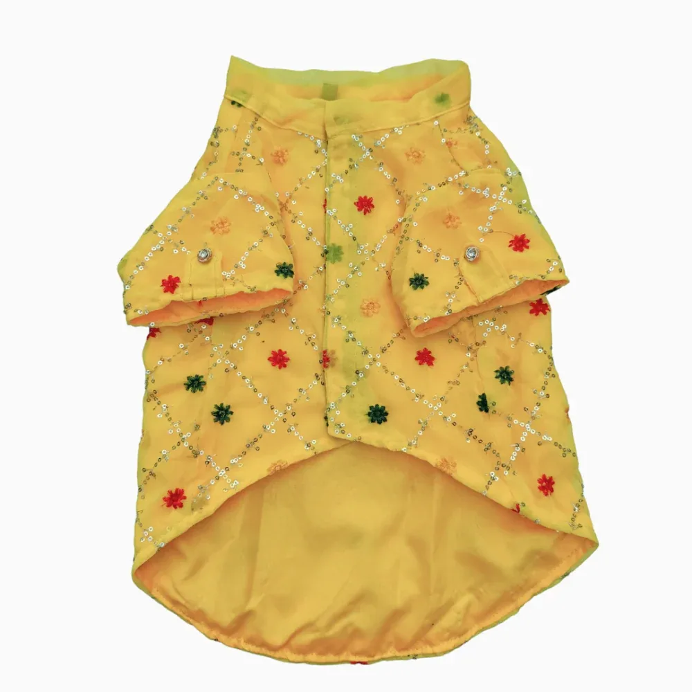 Pawgypets Festive Shirt for Dogs and Cats (Yellow) - Image 2