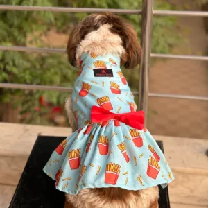 Pawgypets Fries Over Guys Dress for Dogs (Blue)
