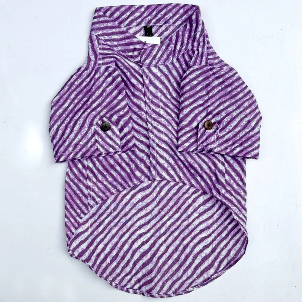 Pawgypets Lehriya Kurta for Dogs and Cats (Purple) - Image 2