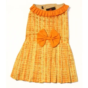 Pawgypets Tie and Dye Dress for Dogs (Orange and Yellow)