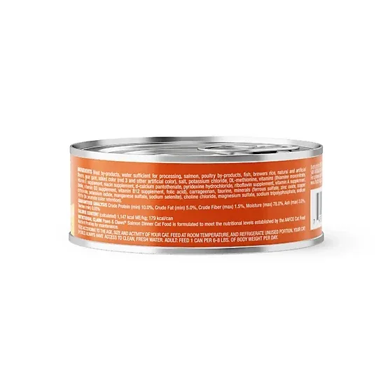 Paws & Claws Adult Salmon Dinner Pate Wet Cat Food, 5.5 oz. - Image 2