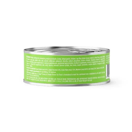Paws & Claws Adult Turkey and Cheese Dinner Shreds in Gravy Wet Cat Food, 5.5 oz. - Image 2