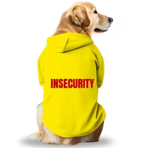 Pawsindia Insecurity Hoodie for Dogs (Yellow)