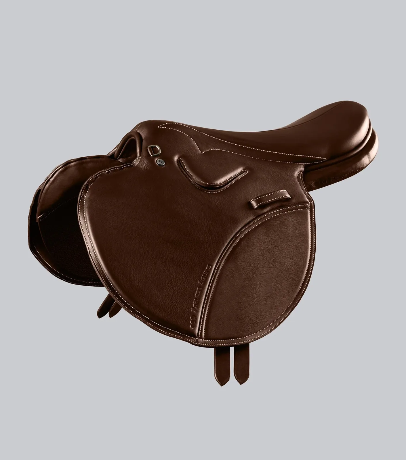 PE Leather Full Tree Exercise Racing Saddle Dark Havana